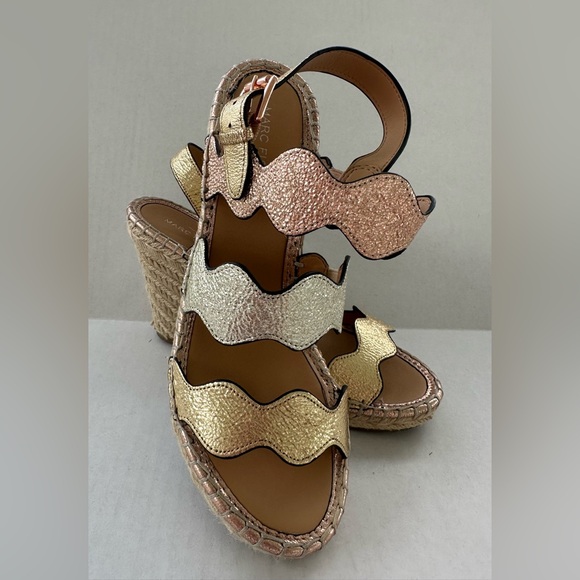 Marc Fisher Shoes - Marc Fisher Metallic Wave Espadrille Sandals - Gold, Silver & Rose Gold